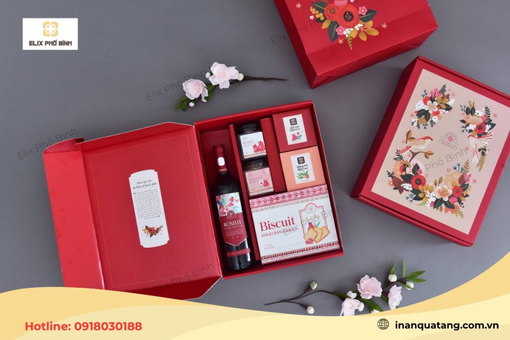 Hộp quà được thiết kế độc đáo giúp thể hiện sự chuyên nghiệp, sang trọng của thương hiệu
