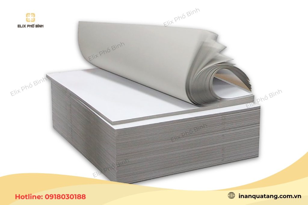 Giấy Duplex với hai mặt trắng - xám khác biệt