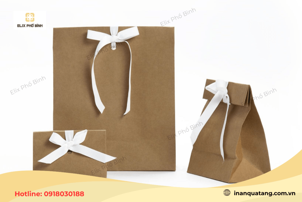 Mẫu túi giấy quà tặng được thiết kế theo phong cách vintage