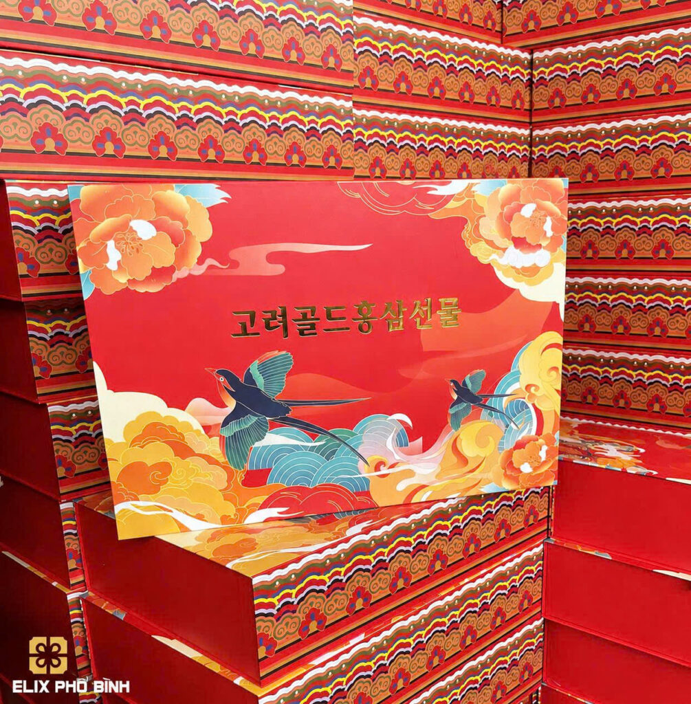 Mẫu hộp quà carton lạnh được sử dụng làm hộp quà Tết