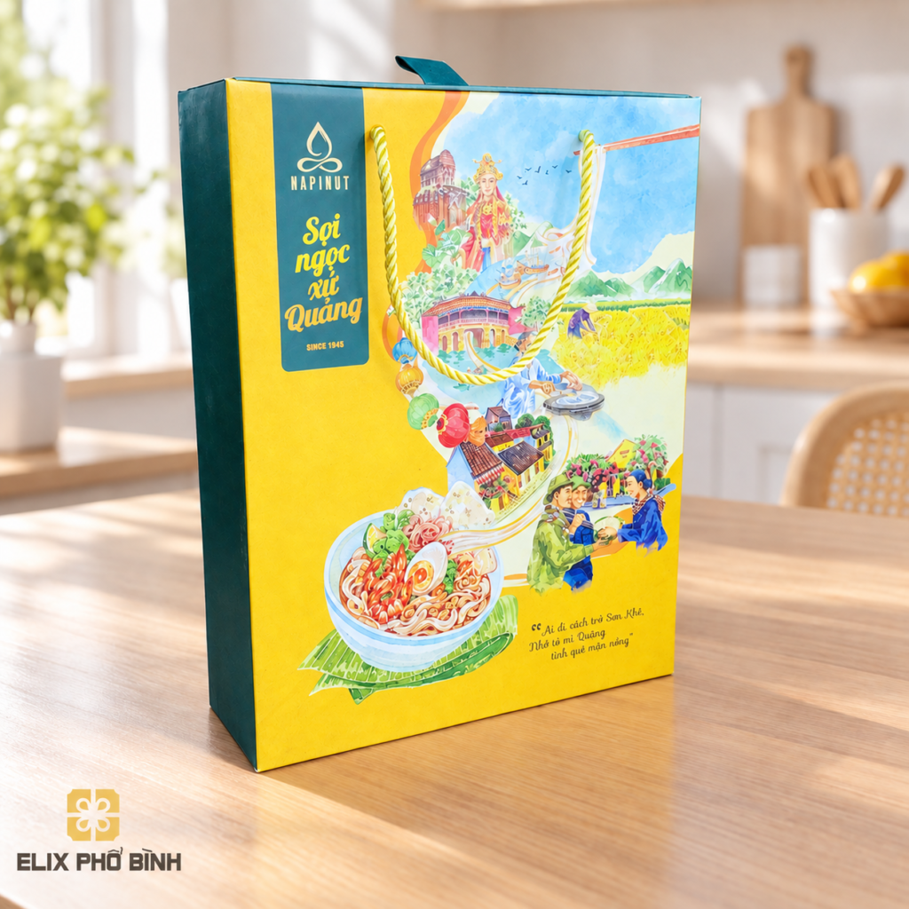 Thiết kế mẫu hộp quà có quai xách tiện lợi