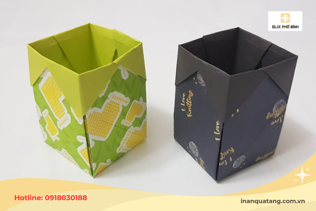 Trang trí bằng giấy màu cho hộp quà