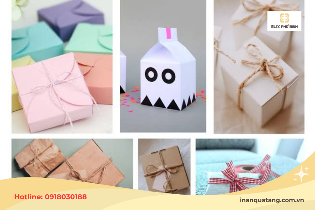Chuẩn bị đủ phụ kiện trước khi làm hộp quà bằng giấy 