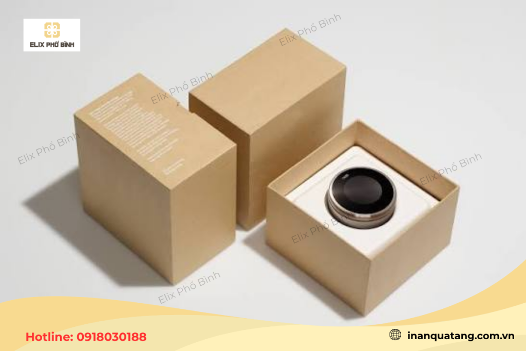 Hộp giấy Kraft thiết kế để đựng nến thơm 