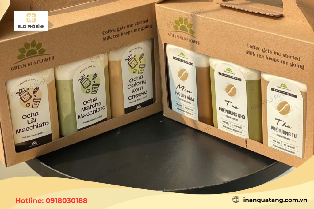 Thiết kế hộp Kraft dạng ngăn kéo đựng nhiều sản phẩm