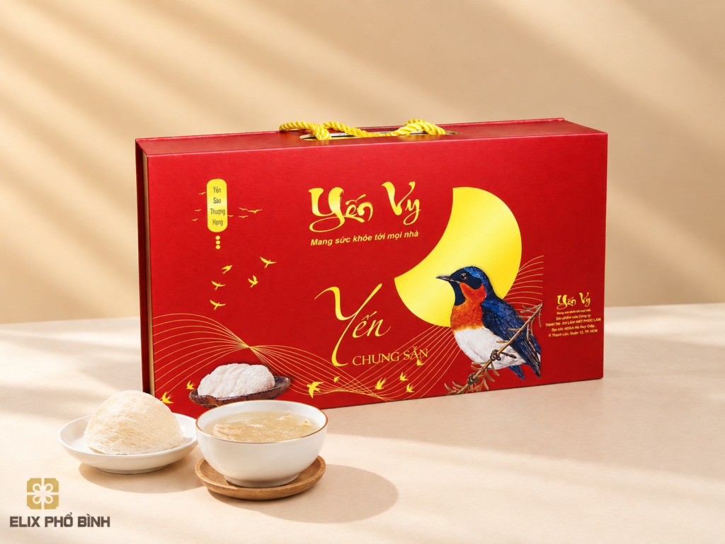 Mẫu hộp quà Tết yến sào cao cấp