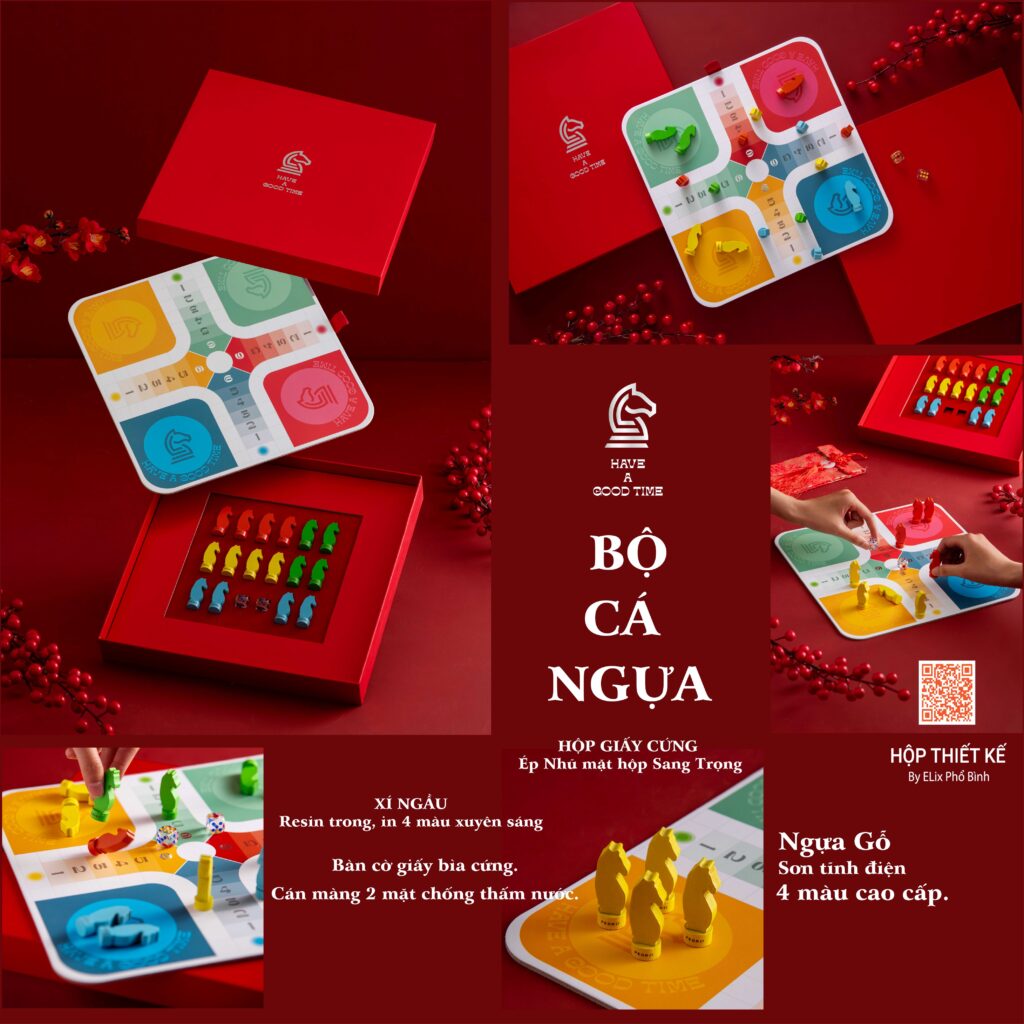 Bộ cờ cá ngựa cao cấp được làm bằng gỗ của Have A Good Time