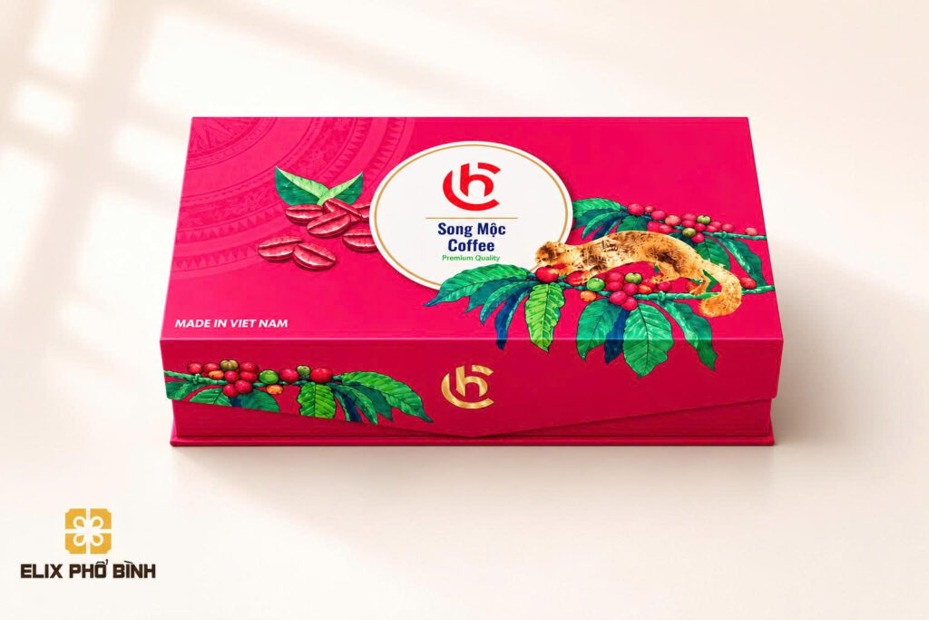 Thiết kế hộp cứng cà phê với độ nhận diện thương hiệu cao
