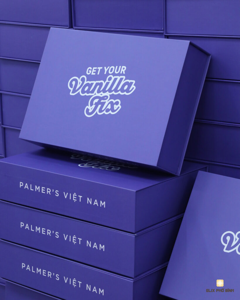 Hộp cứng cao cấp đựng mỹ phẩm củathương hiệu Palmer’s