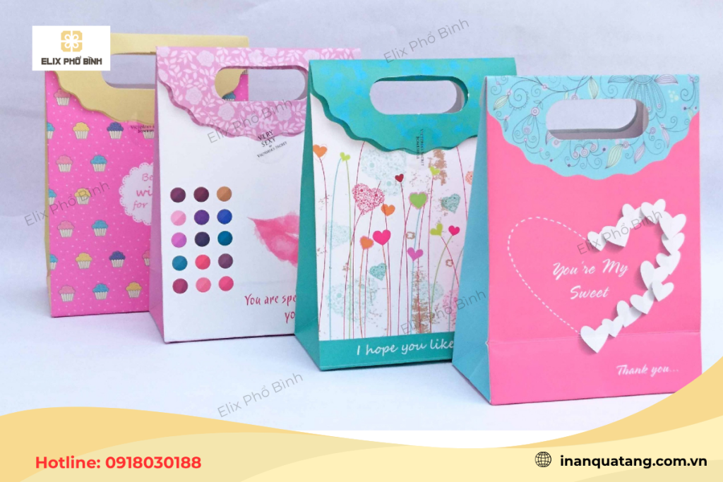 Mẫu túi đựng nơ được thiết kế nắp gập đẹp mắt 