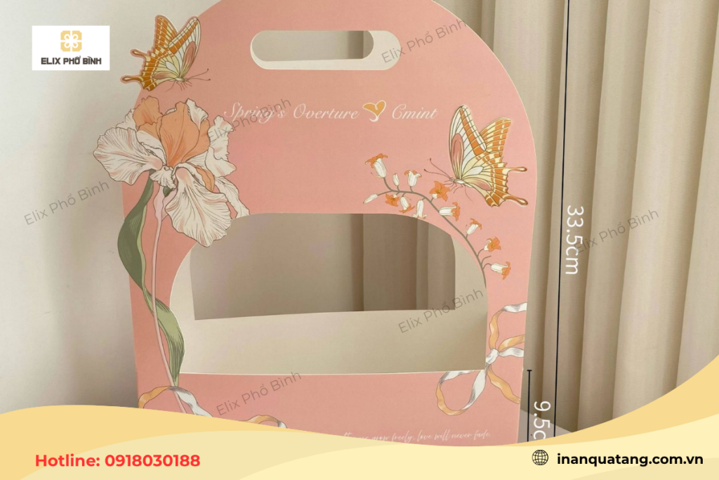 Giấy mỹ thuật in túi đựng hoa cao cấp 