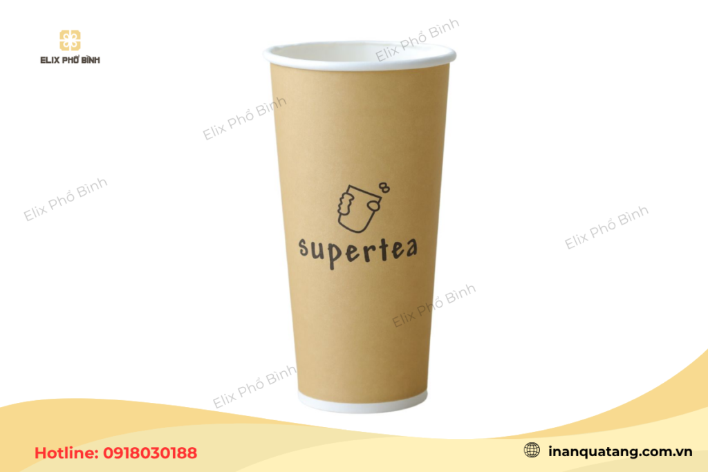 Ly giấy đựng đồ uống được làm bằng chất liệu giấy Couche kết hợp lớp chống ẩm
