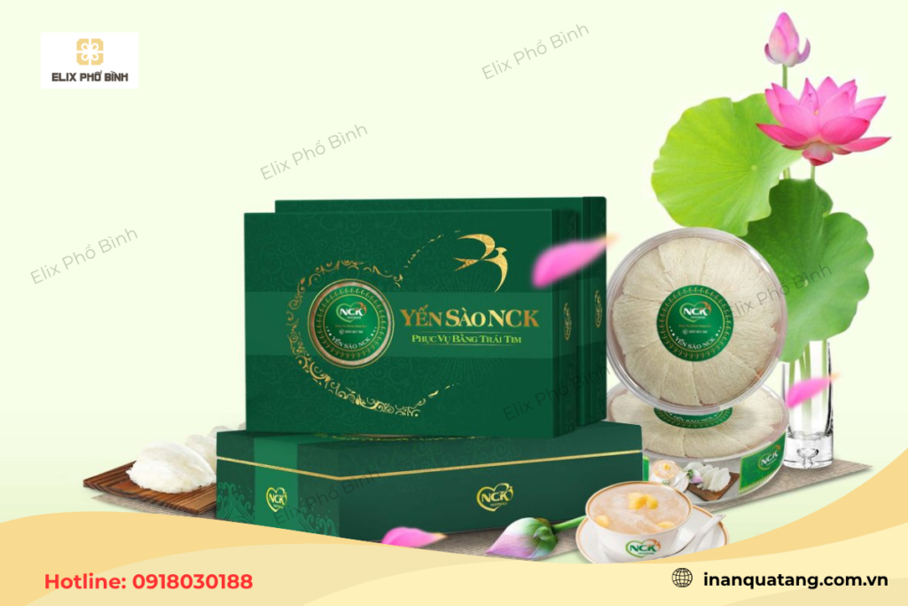 Mẫu hộp giấy đựng yến sào được làm bằng chất liệu cao cấp