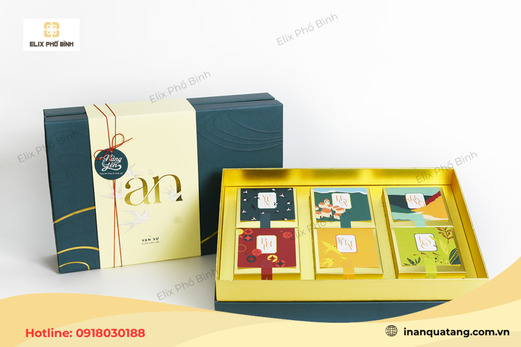 Mẫu hộp giấy đựng yến sào được thiết kế nắp âm dương