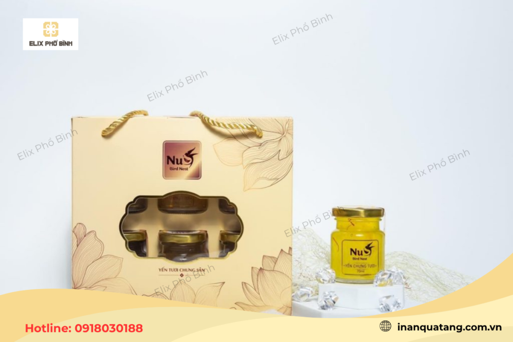 Thiết kế và in ấn hộp đựng yến sào có gia công bế hình cửa sổ độc đáo