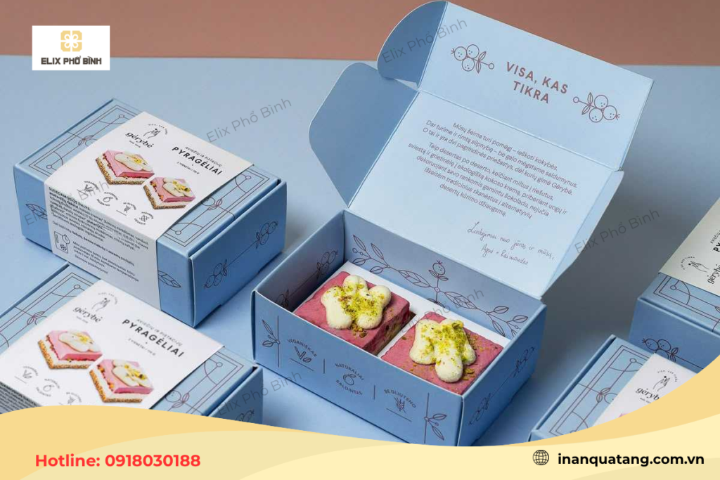 Thiết kế kiểu dáng nắp gập cho hộp bánh sandwich