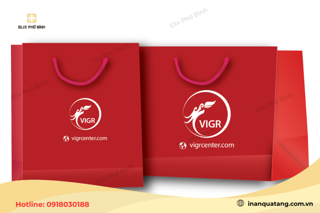 Túi giấy thương hiệu in bằng chất liệu Couche có logo